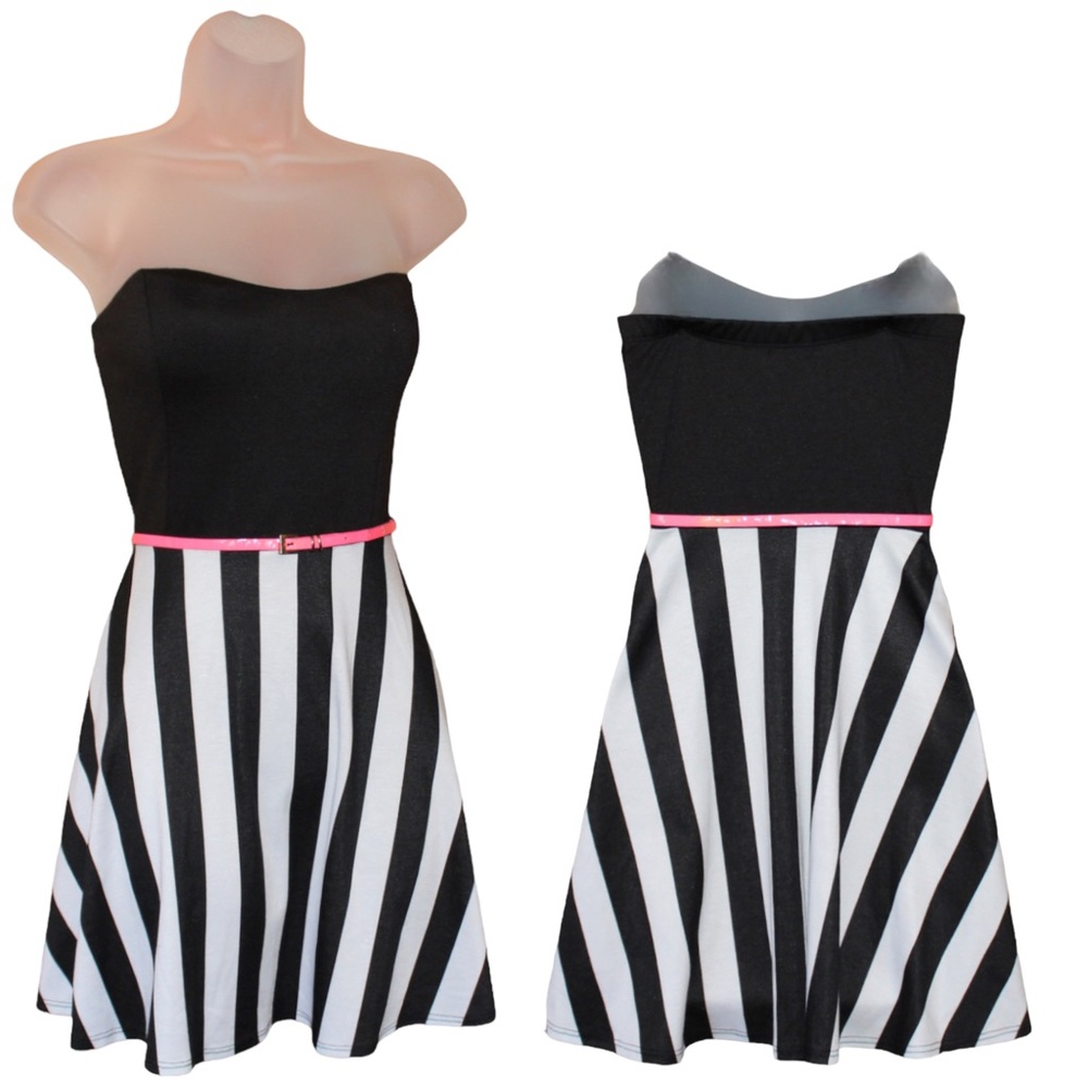 Deb black and white sleeveless dress size M